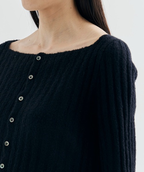 AKANE UTSUNOMIYA（アカネウツノミヤ）の「【AKANE UTSUNOMIYA/アカネウツノミヤ】WAN-FK09-1003/クロップドカーディガン（カーディガン/ボレロ・レディース・パープル/ブラック/グレー・FREE）」の11枚目の写真