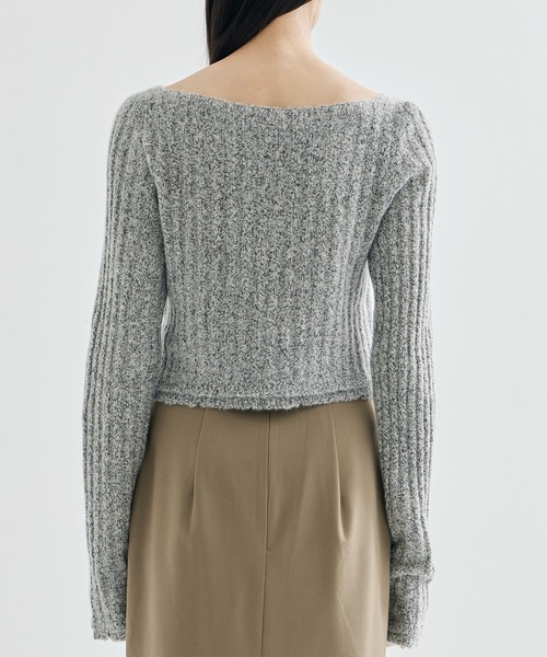 AKANE UTSUNOMIYA（アカネウツノミヤ）の「【AKANE UTSUNOMIYA/アカネウツノミヤ】WAN-FK09-1003/クロップドカーディガン（カーディガン/ボレロ・レディース・パープル/ブラック/グレー・FREE）」の19枚目の写真