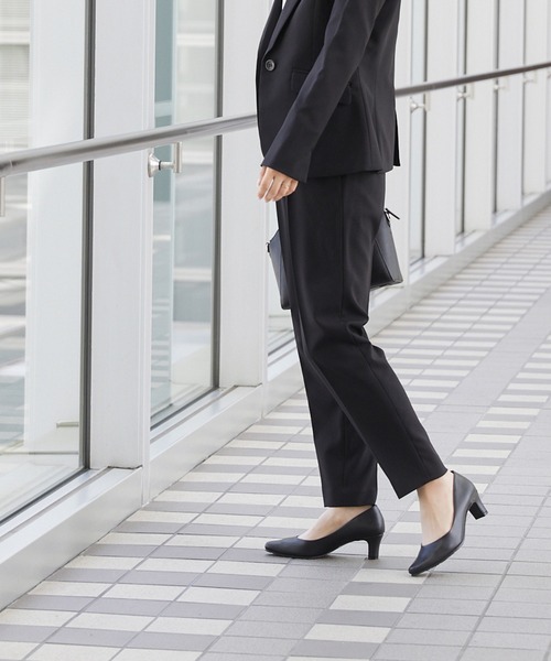 スクエアトゥ 5.5cmヒール 整うパンプス（パンプス）｜welleg（ウェレッグ）