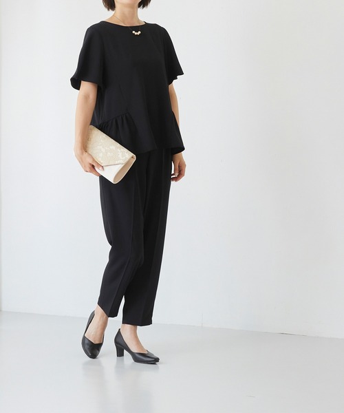 スクエアトゥ 5.5cmヒール 整うパンプス（パンプス）｜welleg（ウェレッグ）