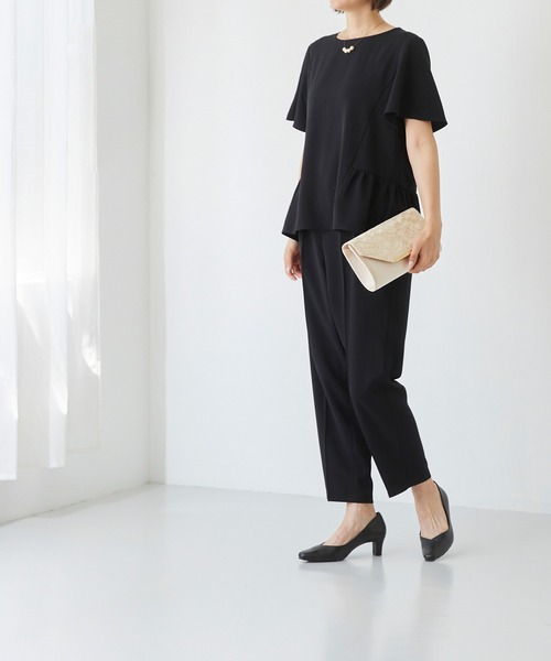 スクエアトゥ 5.5cmヒール 整うパンプス（パンプス）｜welleg（ウェレッグ）