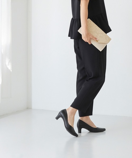 スクエアトゥ 5.5cmヒール 整うパンプス（パンプス）｜welleg（ウェレッグ）