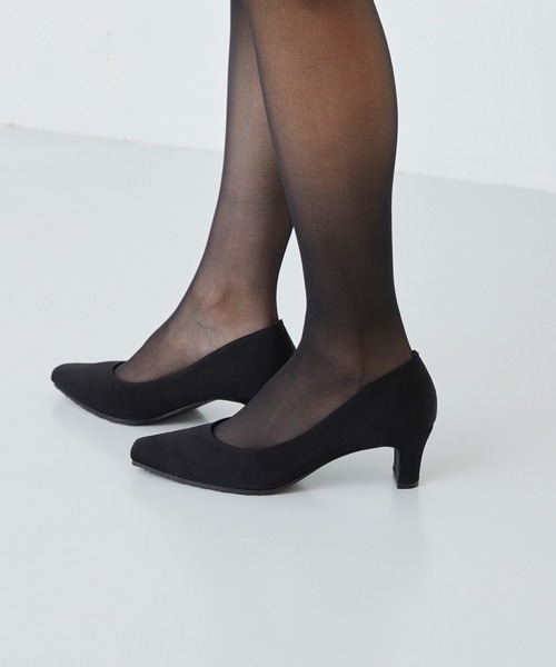 スクエアトゥ 5.5cmヒール 整うパンプス（パンプス）｜welleg（ウェレッグ）