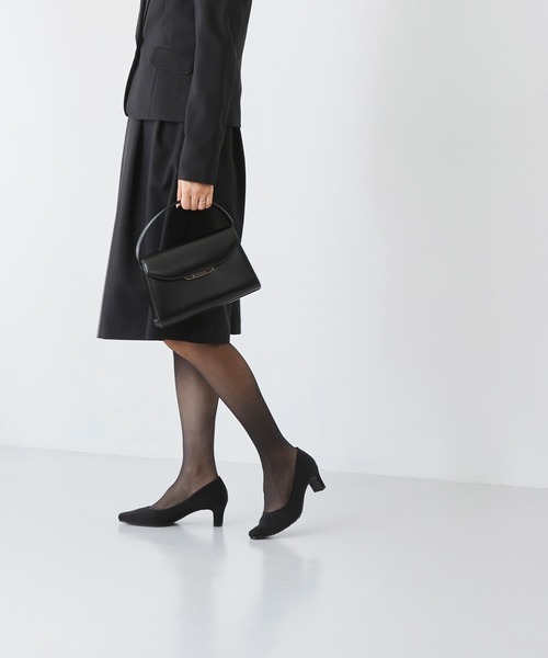 スクエアトゥ 5.5cmヒール 整うパンプス（パンプス）｜welleg（ウェレッグ）