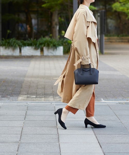 スクエアトゥ 5.5cmヒール 整うパンプス（パンプス）｜welleg（ウェレッグ）