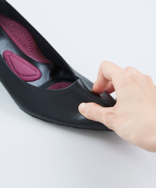 スクエアトゥ 5.5cmヒール 整うパンプス（パンプス）｜welleg（ウェレッグ）