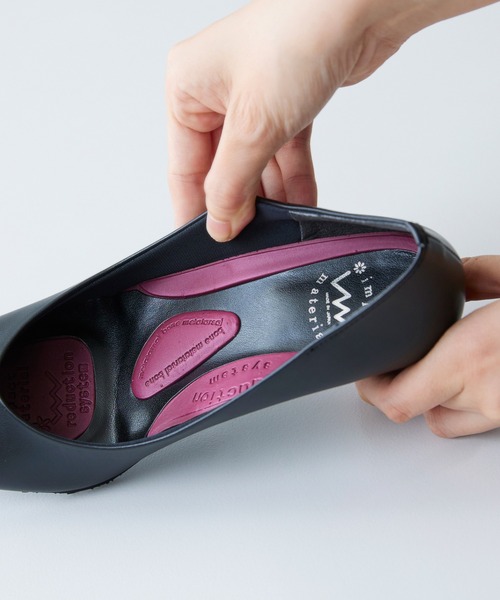 スクエアトゥ 5.5cmヒール 整うパンプス（パンプス）｜welleg（ウェレッグ）