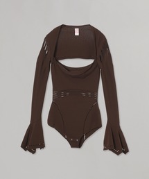 FETICO | fetico MESH KNIT SHAPED-NECK BODYSUIT FTC242-0706(その他トップス)