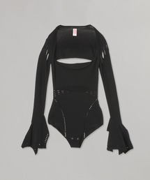 fetico MESH KNIT SHAPED-NECK BODYSUIT FTC242-0706
