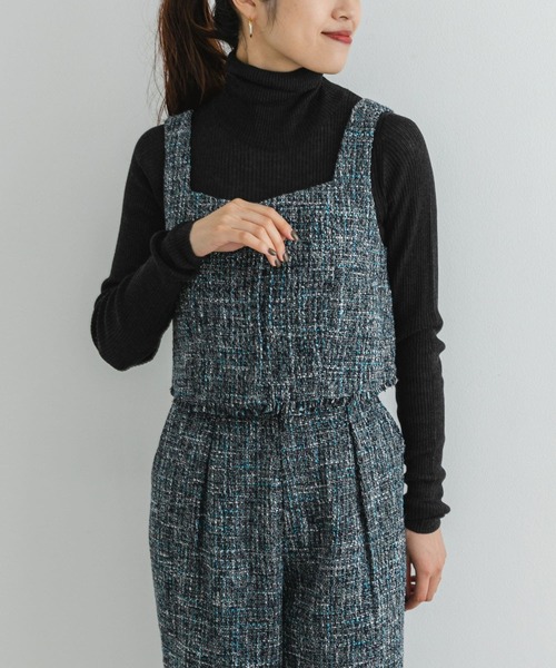 F by ROSSO(エフバイロッソ)の「F by ROSSO ウォッシャブルシアーリブタートルニット(ニット/セーター・レディース・ブルー/チャコールグレー/イエロー/ライトグレー/ピンク・FREE)」の11枚目の写真