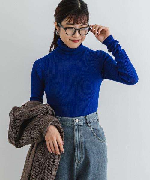 F by ROSSO(エフバイロッソ)の「F by ROSSO ウォッシャブルシアーリブタートルニット(ニット/セーター・レディース・ブルー/チャコールグレー/イエロー/ライトグレー/ピンク・FREE)」の19枚目の写真