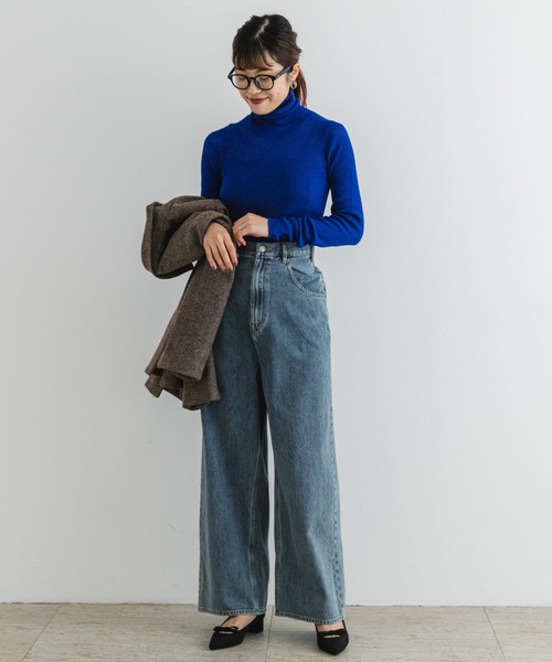 F by ROSSO(エフバイロッソ)の「F by ROSSO ウォッシャブルシアーリブタートルニット(ニット/セーター・レディース・ブルー/チャコールグレー/イエロー/ライトグレー/ピンク・FREE)」の21枚目の写真