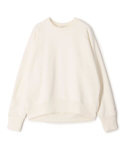 MACPHEE(マカフィー)の「バックパイルスエット クルーネックプルオーバー(スウェット・レディース・ホワイト/ブルー・S)」の2枚目の写真