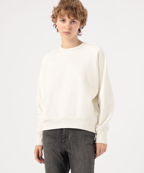 MACPHEE(マカフィー)の「バックパイルスエット クルーネックプルオーバー(スウェット・レディース・ホワイト/ブルー・S)」の4枚目の写真