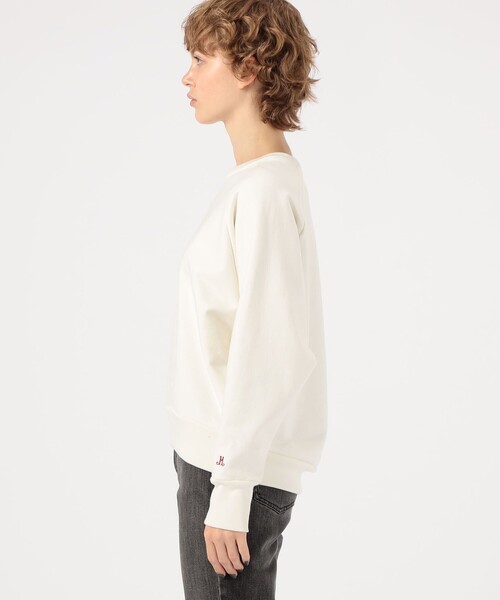 MACPHEE(マカフィー)の「バックパイルスエット クルーネックプルオーバー(スウェット・レディース・ホワイト/ブルー・S)」の5枚目の写真