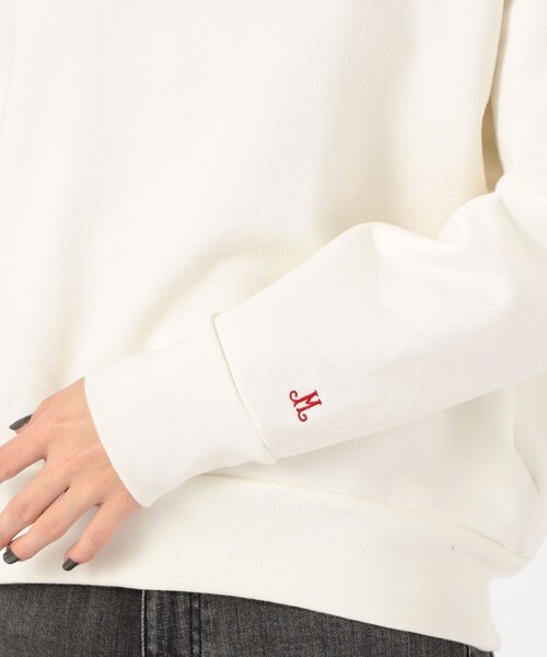 MACPHEE(マカフィー)の「バックパイルスエット クルーネックプルオーバー(スウェット・レディース・ホワイト/ブルー・S)」の9枚目の写真