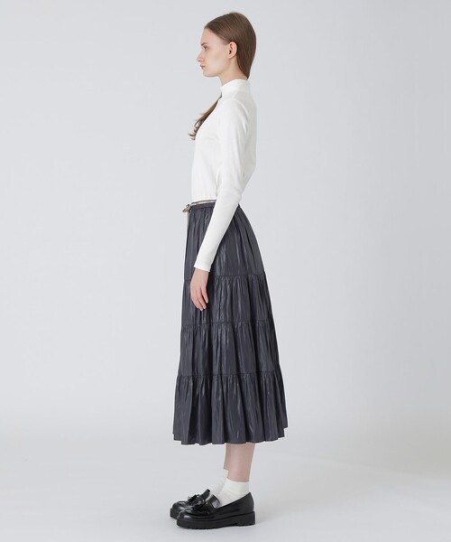 BLUE LABEL CRESTBRIDGE（ブルーレーベルクレストブリッジ）の「ブラングロッシーティアードスカート（スカート・レディース・ライトブルー/ダークネイビー/オレンジ・38/36）」の12枚目の写真