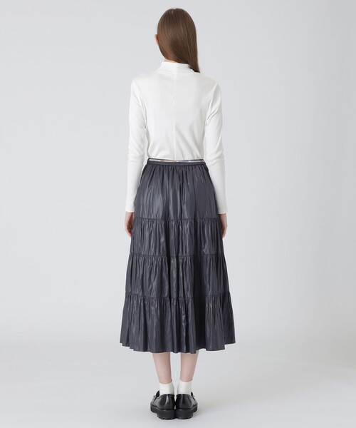 BLUE LABEL CRESTBRIDGE（ブルーレーベルクレストブリッジ）の「ブラングロッシーティアードスカート（スカート・レディース・ライトブルー/ダークネイビー/オレンジ・38/36）」の13枚目の写真