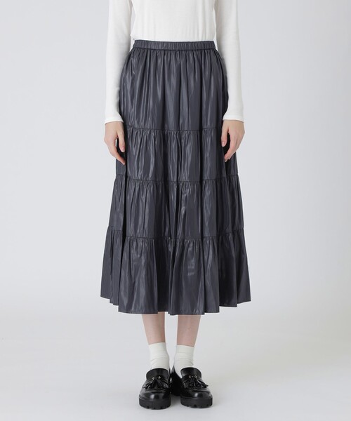 BLUE LABEL CRESTBRIDGE（ブルーレーベルクレストブリッジ）の「ブラングロッシーティアードスカート（スカート・レディース・ライトブルー/ダークネイビー/オレンジ・38/36）」の14枚目の写真