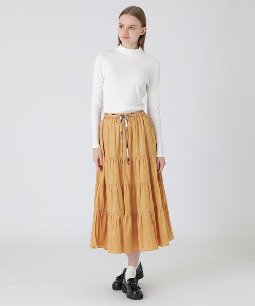 BLUE LABEL CRESTBRIDGE（ブルーレーベルクレストブリッジ）の「ブラングロッシーティアードスカート（スカート・レディース・ライトブルー/ダークネイビー/オレンジ・38/36）」の18枚目の写真