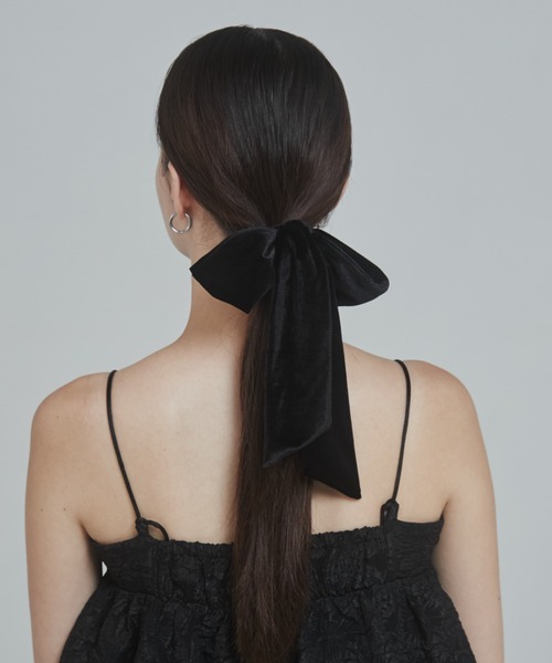 ciite'（シーテ）の「フレンチベロアリボン / シュシュ & リボンセット（シュシュ・レディース・ホワイト/ブラック/ピンク/カーキ/グレー/イエロー/ベージュ/ブルー/グリーン/レッド・FREE）」の14枚目の写真