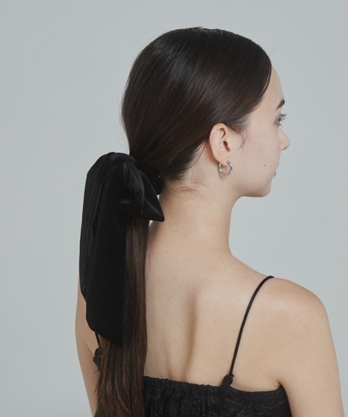 ciite'（シーテ）の「フレンチベロアリボン / シュシュ & リボンセット（シュシュ・レディース・ホワイト/ブラック/ピンク/カーキ/グレー/イエロー/ベージュ/ブルー/グリーン/レッド・FREE）」の17枚目の写真