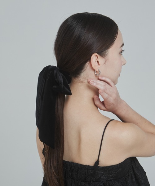 ciite'（シーテ）の「フレンチベロアリボン / シュシュ & リボンセット（シュシュ・レディース・ホワイト/ブラック/ピンク/カーキ/グレー/イエロー/ベージュ/ブルー/グリーン/レッド・FREE）」の18枚目の写真