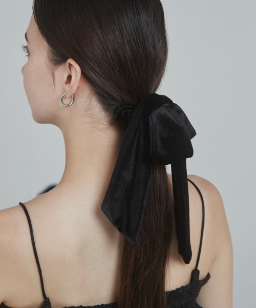 ciite'（シーテ）の「フレンチベロアリボン / シュシュ & リボンセット（シュシュ・レディース・ホワイト/ブラック/ピンク/カーキ/グレー/イエロー/ベージュ/ブルー/グリーン/レッド・FREE）」の20枚目の写真