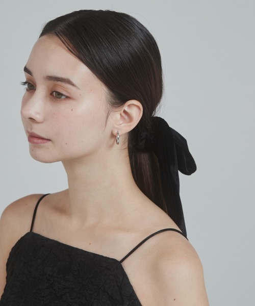 ciite'（シーテ）の「フレンチベロアリボン / シュシュ & リボンセット（シュシュ・レディース・ホワイト/ブラック/ピンク/カーキ/グレー/イエロー/ベージュ/ブルー/グリーン/レッド・FREE）」の12枚目の写真