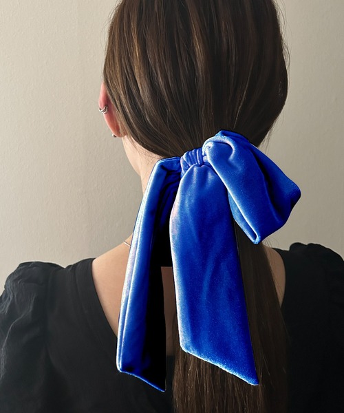 ciite'（シーテ）の「フレンチベロアリボン / シュシュ & リボンセット（シュシュ・レディース・ホワイト/ブラック/ピンク/カーキ/グレー/イエロー/ベージュ/ブルー/グリーン/レッド・FREE）」の22枚目の写真