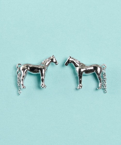 gargle(ガーグル)の「gargle ガーグル:アニマルシリーズ 馬 ホース ピアス(ピアス(両耳用)・レディース・シルバー/ゴールド・FREE)」の1枚目の写真