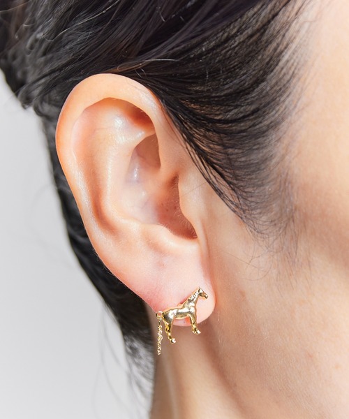 gargle(ガーグル)の「gargle ガーグル:アニマルシリーズ 馬 ホース ピアス(ピアス(両耳用)・レディース・シルバー/ゴールド・FREE)」の8枚目の写真