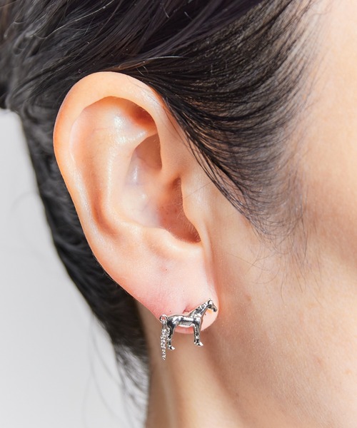 gargle(ガーグル)の「gargle ガーグル:アニマルシリーズ 馬 ホース ピアス(ピアス(両耳用)・レディース・シルバー/ゴールド・FREE)」の7枚目の写真