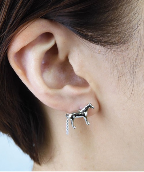 gargle(ガーグル)の「gargle ガーグル:アニマルシリーズ 馬 ホース ピアス(ピアス(両耳用)・レディース・シルバー/ゴールド・FREE)」の9枚目の写真