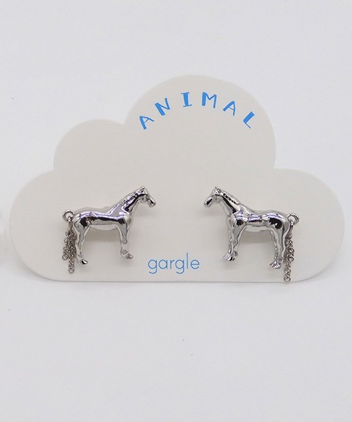 gargle(ガーグル)の「gargle ガーグル:アニマルシリーズ 馬 ホース ピアス(ピアス(両耳用)・レディース・シルバー/ゴールド・FREE)」の3枚目の写真