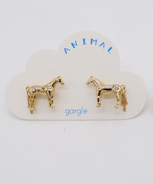 gargle(ガーグル)の「gargle ガーグル:アニマルシリーズ 馬 ホース ピアス(ピアス(両耳用)・レディース・シルバー/ゴールド・FREE)」の4枚目の写真