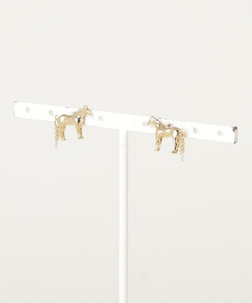 gargle(ガーグル)の「gargle ガーグル:アニマルシリーズ 馬 ホース ピアス(ピアス(両耳用)・レディース・シルバー/ゴールド・FREE)」の6枚目の写真