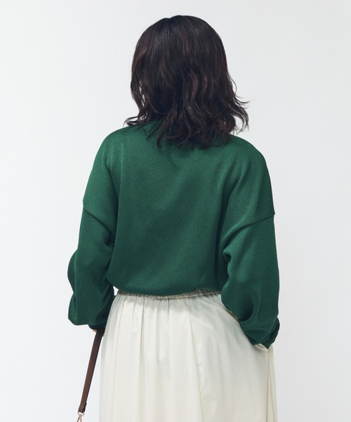 adidas（アディダス）の「【別注】アディダス adidas エッセンシャル レギュラーフィット クォーター ニットスウェットシャツ 限定コラボ（スウェット・メンズ・ブラック/グリーン/ネイビー・S/M/L/LL/3L）」の5枚目の写真