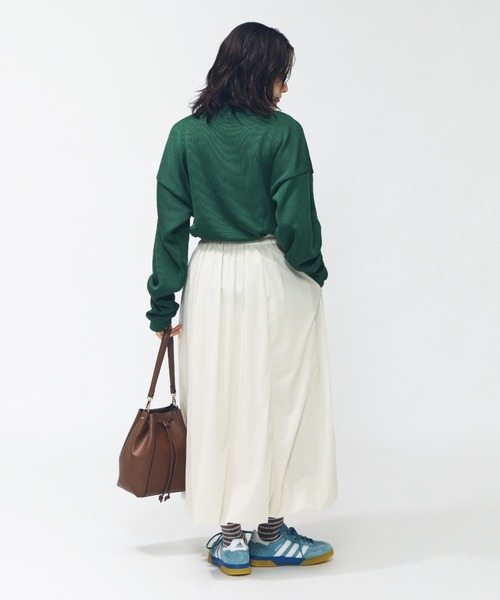 adidas（アディダス）の「【別注】アディダス adidas エッセンシャル レギュラーフィット クォーター ニットスウェットシャツ 限定コラボ（スウェット・メンズ・ブラック/グリーン/ネイビー・S/M/L/LL/3L）」の11枚目の写真