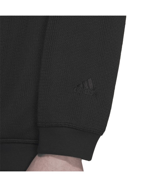 adidas（アディダス）の「【別注】アディダス adidas エッセンシャル レギュラーフィット クォーター ニットスウェットシャツ 限定コラボ（スウェット・メンズ・ブラック/グリーン/ネイビー・S/M/L/LL/3L）」の15枚目の写真