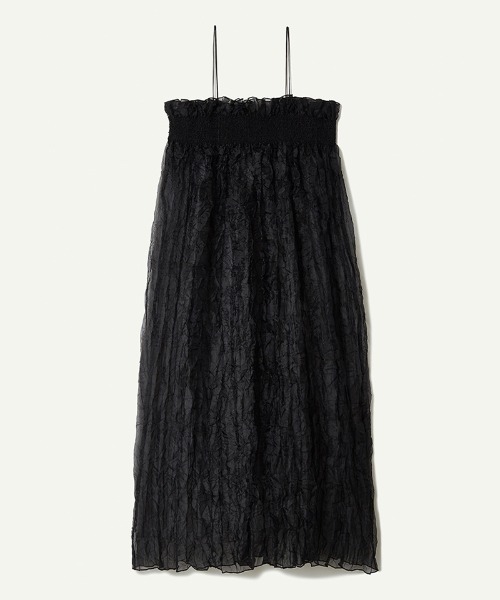 leinwande(ラインヴァンド)の「【leinwande】Recycle Organdy Pleats Dress(ドレス・レディース・アイボリー/ブラック/ベージュ・ONE SIZE)」の7枚目の写真