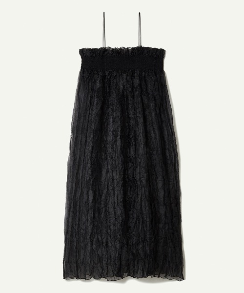 leinwande(ラインヴァンド)の「【leinwande】Recycle Organdy Pleats Dress(ドレス・レディース・アイボリー/ブラック/ベージュ・ONE SIZE)」の8枚目の写真