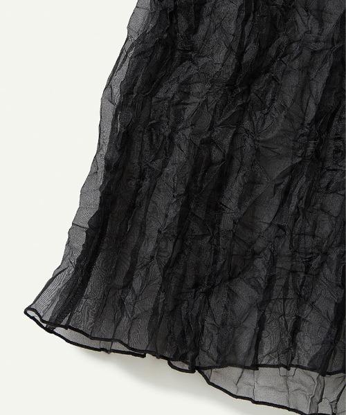 leinwande(ラインヴァンド)の「【leinwande】Recycle Organdy Pleats Dress(ドレス・レディース・アイボリー/ブラック/ベージュ・ONE SIZE)」の9枚目の写真