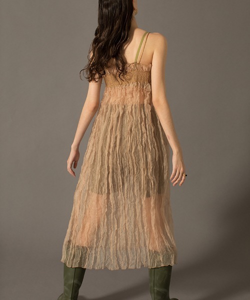 セール】Recycle Organdy Pleats Dress（ワンピース