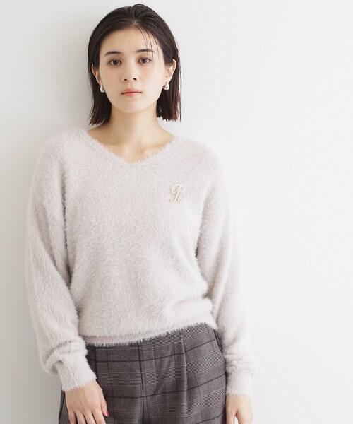 THE SHOP TK （ザ ショップ ティーケー ）の「◆【＠BAILA掲載】【前後2way】フェザーニット/洗える（ニット/セーター・レディース・ボルドー/グリーン/スミクロ/ブラウン系その他/アイボリー/ナチュラル・13/12）」の4枚目の写真