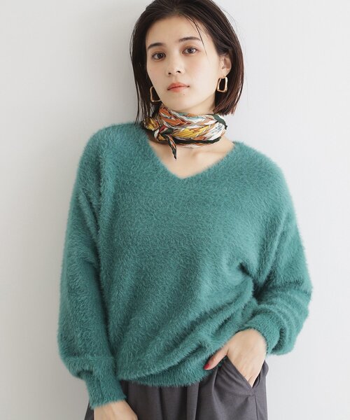 THE SHOP TK （ザ ショップ ティーケー ）の「◆【＠BAILA掲載】【前後2way】フェザーニット/洗える（ニット/セーター・レディース・ボルドー/グリーン/スミクロ/ブラウン系その他/アイボリー/ナチュラル・13/12）」の5枚目の写真