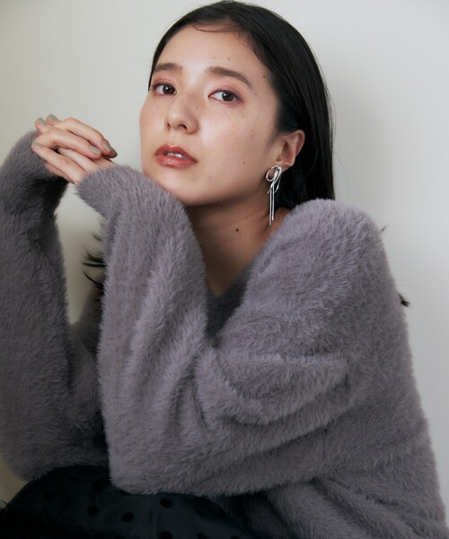 THE SHOP TK （ザ ショップ ティーケー ）の「◆【＠BAILA掲載】【前後2way】フェザーニット/洗える（ニット/セーター・レディース・ボルドー/グリーン/スミクロ/ブラウン系その他/アイボリー/ナチュラル・13/12）」の8枚目の写真