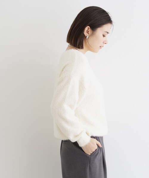 THE SHOP TK （ザ ショップ ティーケー ）の「◆【＠BAILA掲載】【前後2way】フェザーニット/洗える（ニット/セーター・レディース・ボルドー/グリーン/スミクロ/ブラウン系その他/アイボリー/ナチュラル・13/12）」の14枚目の写真