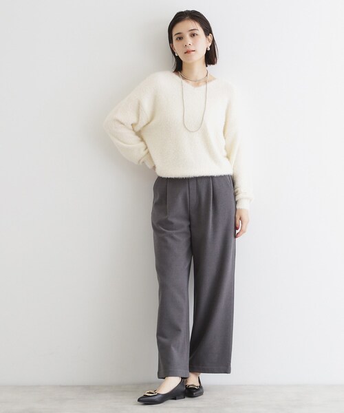 THE SHOP TK （ザ ショップ ティーケー ）の「◆【＠BAILA掲載】【前後2way】フェザーニット/洗える（ニット/セーター・レディース・ボルドー/グリーン/スミクロ/ブラウン系その他/アイボリー/ナチュラル・13/12）」の16枚目の写真