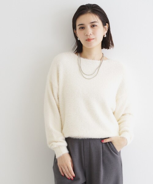 THE SHOP TK （ザ ショップ ティーケー ）の「◆【＠BAILA掲載】【前後2way】フェザーニット/洗える（ニット/セーター・レディース・ボルドー/グリーン/スミクロ/ブラウン系その他/アイボリー/ナチュラル・13/12）」の17枚目の写真